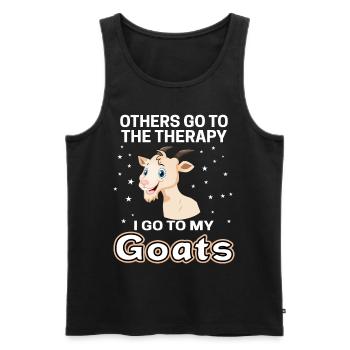 Farm goat farmer gift goat farmer woman - Men's Premium Organic Tank Top - black - Front - Michal (187cm)