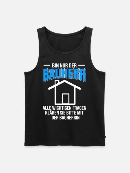 Bauherr - Männer Premium Bio Tank Top - Schwarz