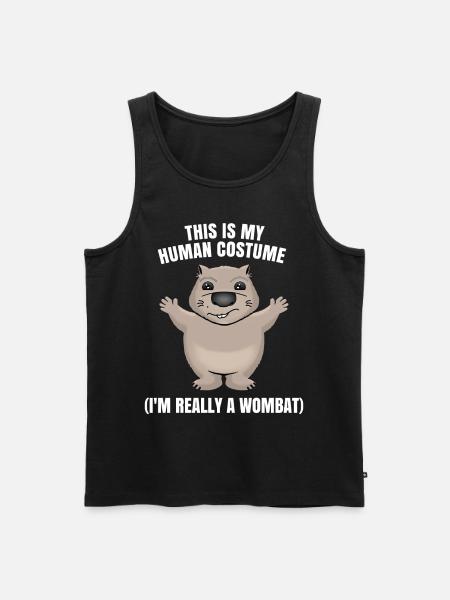 Wombat - Men's Premium Organic Tank Top - black