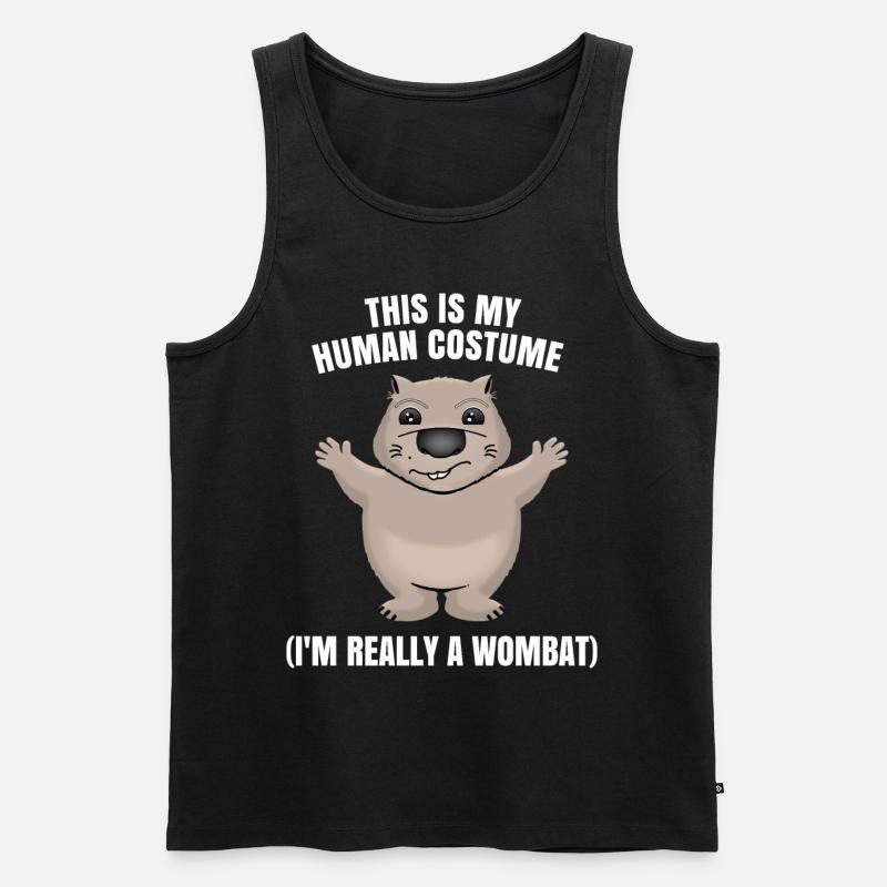 Wombat - Männer Premium Bio Tank Top - Schwarz