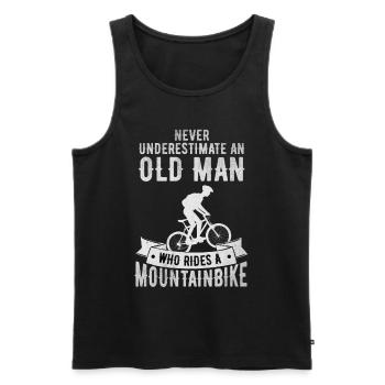vélo de montagne - Débardeur bio Premium Homme - noir - Devant - Michal (187cm)