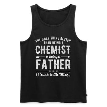 Sciences de la chimie - Débardeur bio Premium Homme - noir - Devant - Michal (187cm)