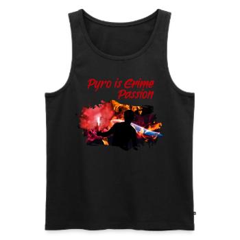 Pyro Fussball Ultras Fan Pyrotechniker Geschenk - Männer Premium Bio Tank Top - Schwarz - Vorne - Michal (187cm)