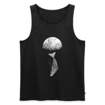 Wal Blauwal Pottwal Evolution - Männer Premium Bio Tank Top - Schwarz - Vorne - AI Model Male 178 light (178cm)