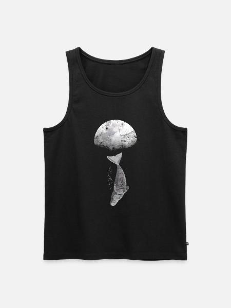 Wal Blauwal Pottwal Evolution - Männer Premium Bio Tank Top - Schwarz