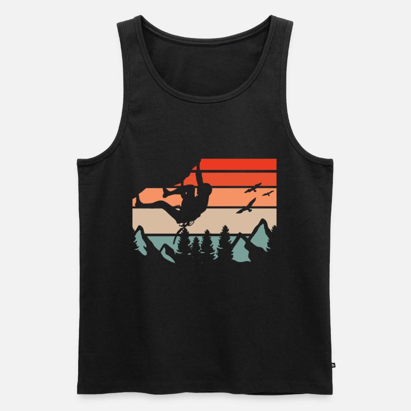 Bouldering Boulder - Männer Premium Bio Tank Top - Schwarz