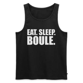 Petanque - Männer Premium Bio Tank Top - Schwarz - Vorne - AI Model Male 178 light (178cm)