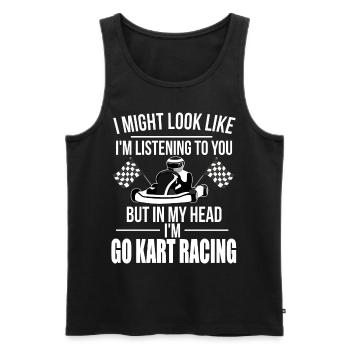 Kart rennen Gokartarena Geschenk - Männer Premium Bio Tank Top - Schwarz - Vorne - Michal (187cm)