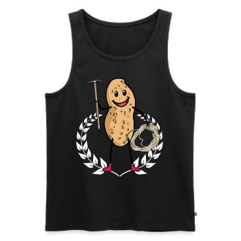 Peanut climber extreme athlete peanut - Men's Premium Organic Tank Top - black - Front - AI Model Male 178 light (178cm)