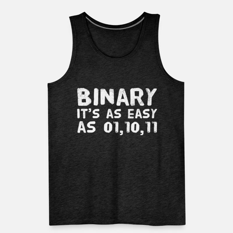 Informatiker Coder Binär Binary lustiger Spruch Männer Premium Bio Tank Top