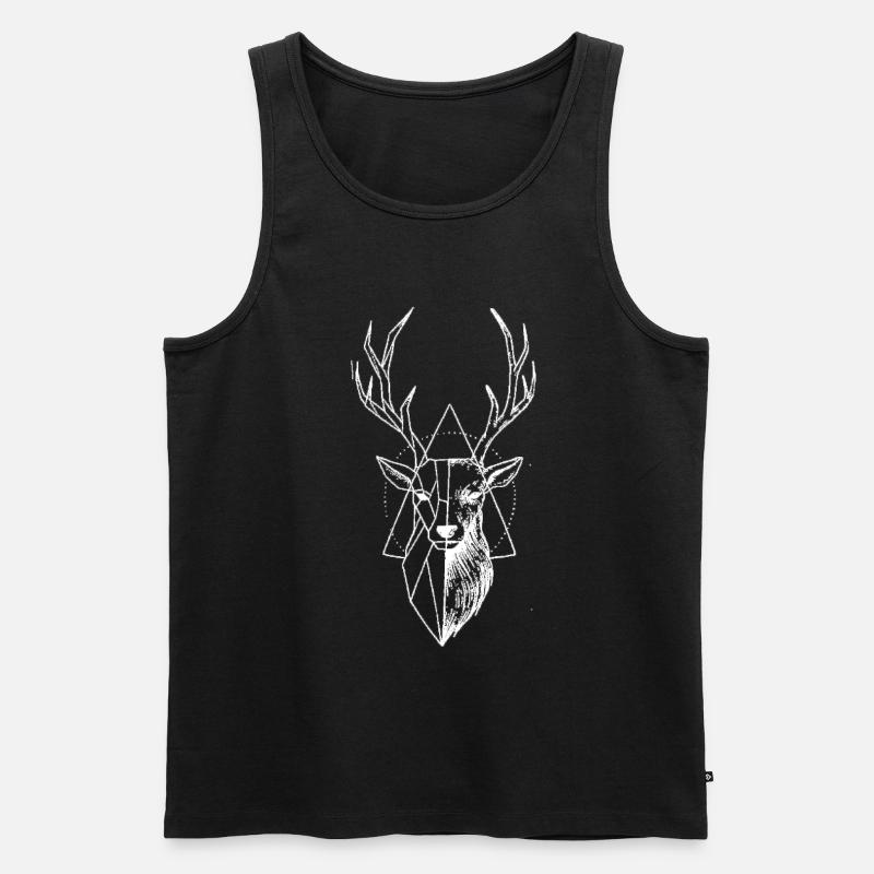 schwarzwald hirsch hirschkopf - Männer Premium Bio Tank Top - Schwarz