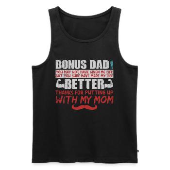 Stiefvater - Männer Premium Bio Tank Top - Schwarz - Vorne - Michal (187cm)