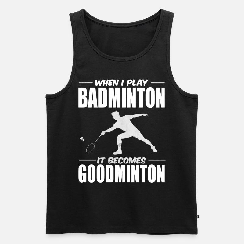 Badminton - Männer Premium Bio Tank Top - Schwarz