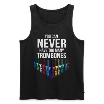 Posaune - Männer Premium Bio Tank Top - Schwarz - Vorne - Michal (187cm)