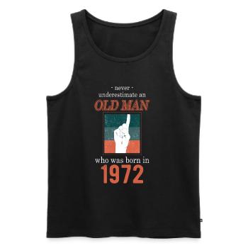 Geburtstag 1972 - Männer Premium Bio Tank Top - Schwarz - Vorne - Michal (187cm)