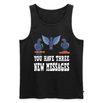 Nachricht Tauben Taubenzüchter Brieftauben - Männer Premium Bio Tank Top - Schwarz - Vorne - AI Model Male 178 light (178cm)
