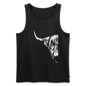 Tolles Highland Cattle Landwirt Rind - Männer Premium Bio Tank Top - Schwarz - Vorne - AI Model Male 178 light (178cm)