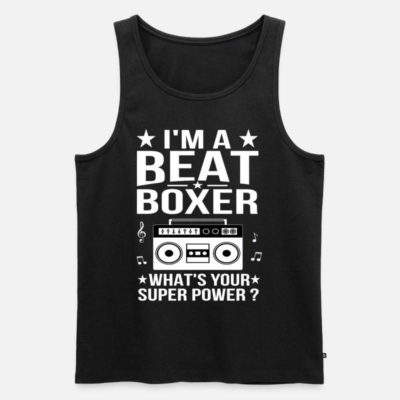 Beatbox - Männer Premium Bio Tank Top - Schwarz