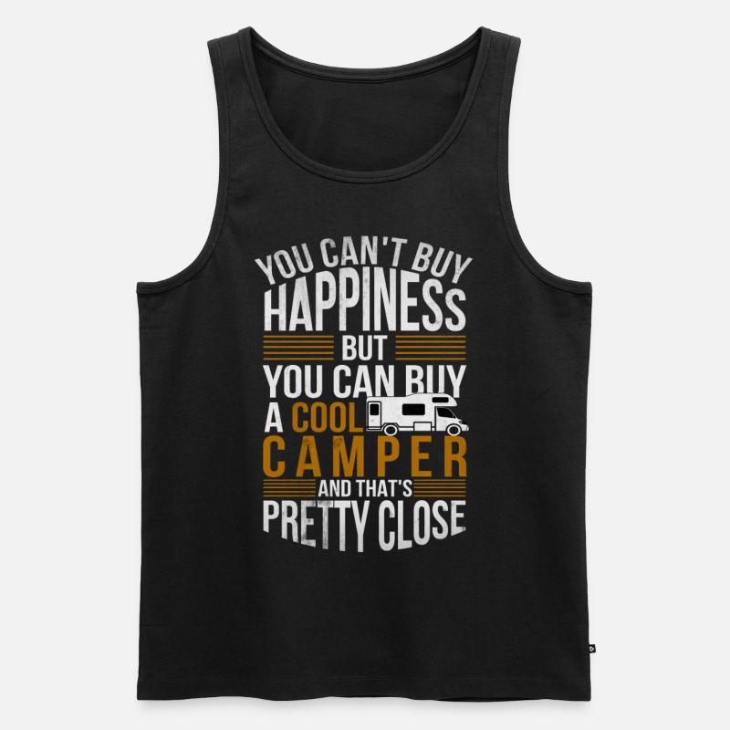 Camping - Männer Premium Bio Tank Top - Schwarz