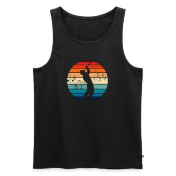 Klarinettist Klarinette - Männer Premium Bio Tank Top - Schwarz - Vorne - AI Model Male 178 light (178cm)