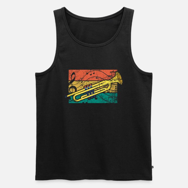 Trompeter Blasmusik Trompete - Männer Premium Bio Tank Top - Schwarz