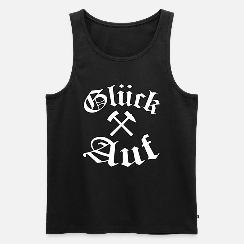 Glück Auf! Ruhrpott Sprüche Geschenke - Männer Premium Bio Tank Top - Schwarz