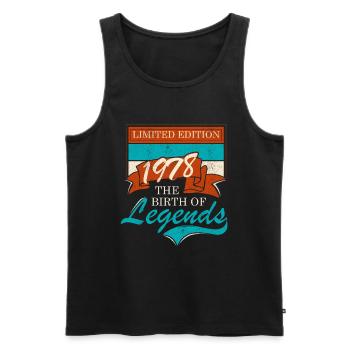 Geboren 1978 - Männer Premium Bio Tank Top - Schwarz - Vorne - Michal (187cm)