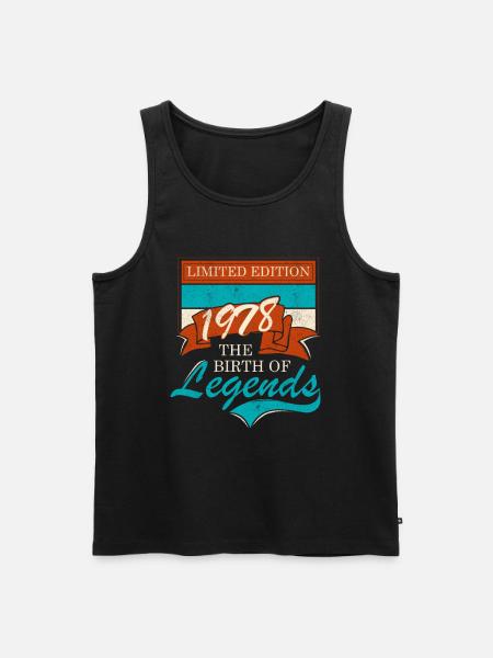 Born in 1978 - Men's Premium Organic Tank Top - black