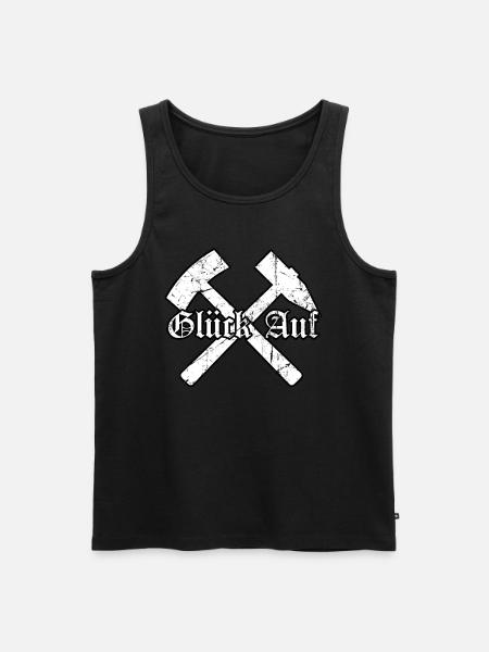 Schlägel und Eisen Glück Auf! Ruhrpott Geschenke - Männer Premium Bio Tank Top - Schwarz