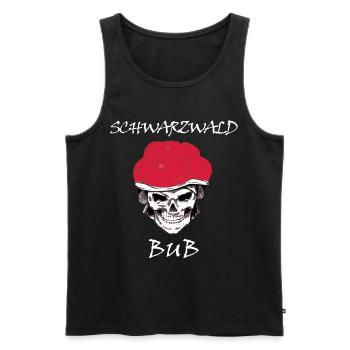 schwarzwaldbub schwarzwald bollenhut - Männer Premium Bio Tank Top - Schwarz - Vorne - AI Model Male 178 light (178cm)