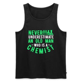 Chemie - Männer Premium Bio Tank Top - Schwarz - Vorne - Michal (187cm)