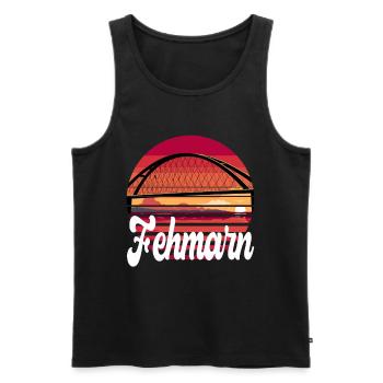 Fehmarn Ostsee Brücke Insel Urlaub Sonne - Männer Premium Bio Tank Top - Schwarz - Vorne - AI Model Male 178 light (178cm)