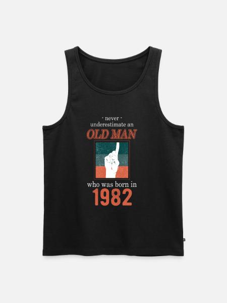Birthday 1982 - Men's Premium Organic Tank Top - black
