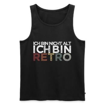 ich bin nicht alt ich bin retro opa oma geburtstag - Männer Premium Bio Tank Top - Schwarz - Vorne - AI Model Male 178 light (178cm)