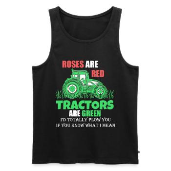 Tracteur Trekker Farmer Farmer - Débardeur bio Premium Homme - noir - Devant - Michal (187cm)