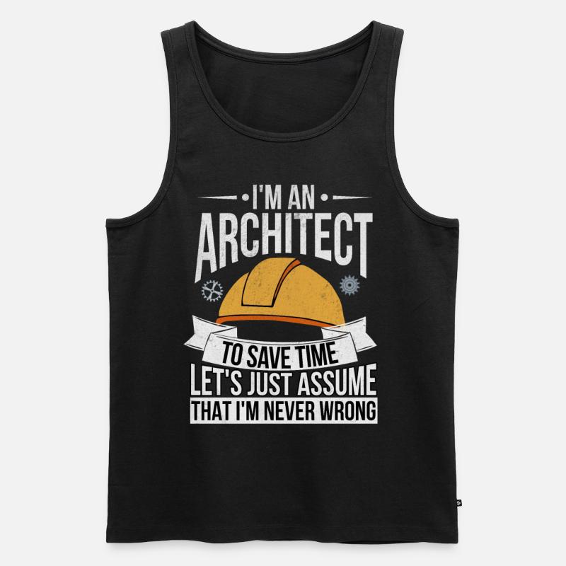 Architekt - Männer Premium Bio Tank Top - Schwarz