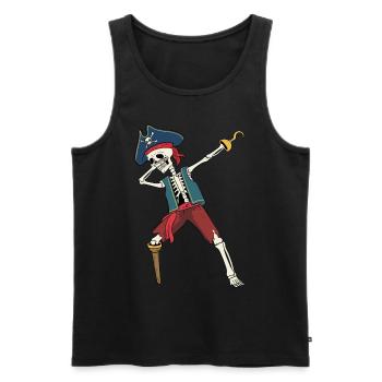 Dabbing Pirate Skeleton Dab Pirate Pirates Pirates - Men's Premium Organic Tank Top - black - Front - AI Model Male 178 light (178cm)