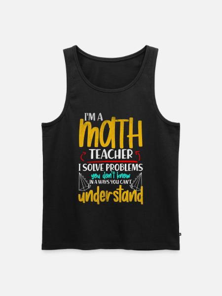 maths - Men's Premium Organic Tank Top - black