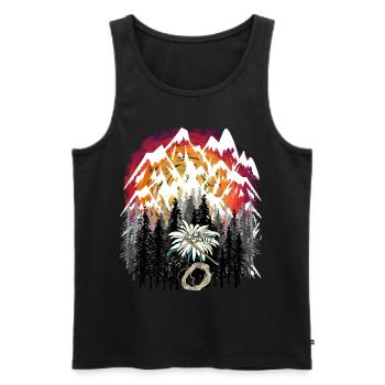 Mountains Mountaineering Extreme Sports Holiday Alps - Men's Premium Organic Tank Top - black - Front - Michal (187cm)