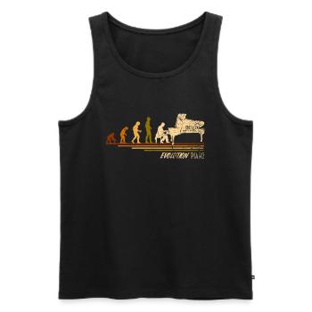 Evolution Pianist - Männer Premium Bio Tank Top - Schwarz - Vorne - AI Model Male 178 light (178cm)