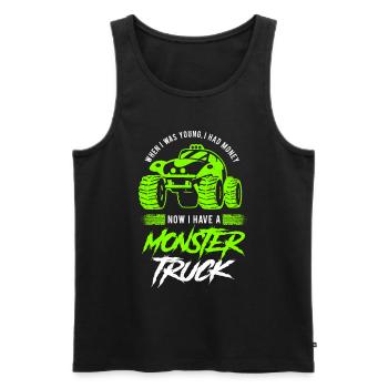 I have a monster truck - Men's Premium Organic Tank Top - black - Front - AI Model Male 178 light (178cm)