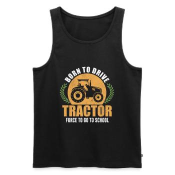 Tracteur Trekker Farmer Farmer - Débardeur bio Premium Homme - noir - Devant - Michal (187cm)