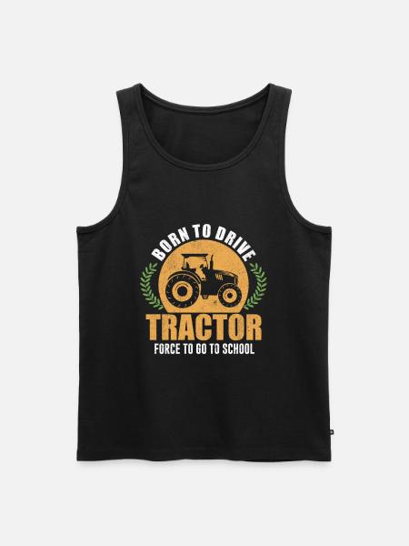 Tractor Trekker Farmer Farmer - Men's Premium Organic Tank Top - black