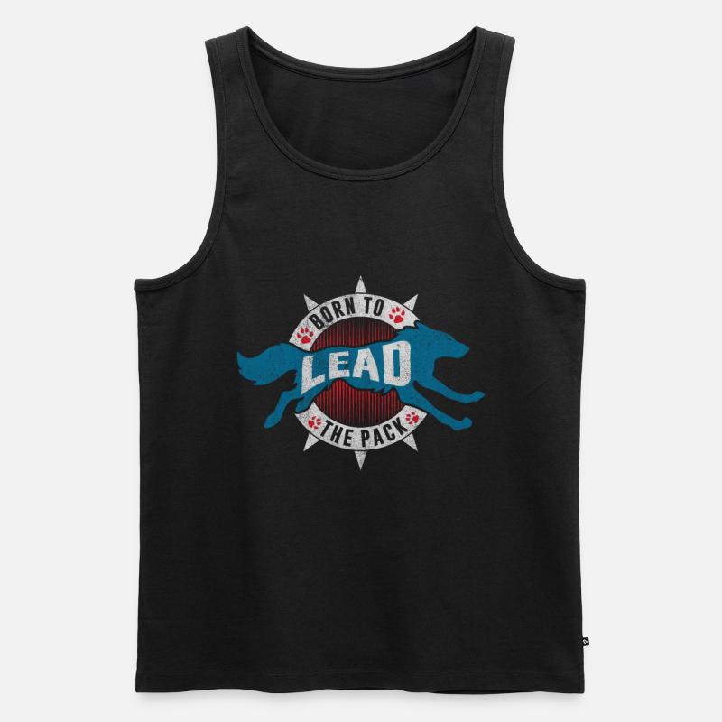 Wolf Wolfpack Rudel Anführer - Männer Premium Bio Tank Top - Schwarz