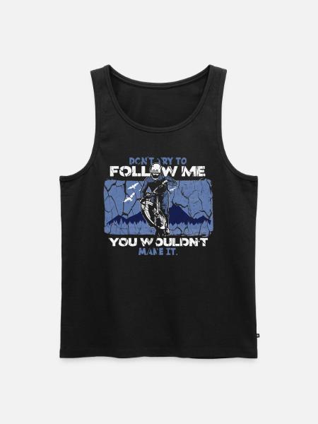 Mountain biker saying mountains - Men's Premium Organic Tank Top - black