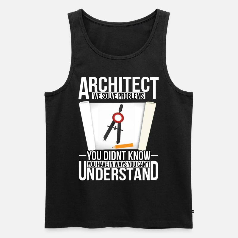 Architekt - Männer Premium Bio Tank Top - Schwarz