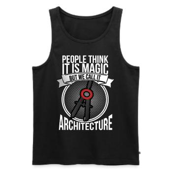 Architekt - Männer Premium Bio Tank Top - Schwarz - Vorne - AI Model Male 178 light (178cm)