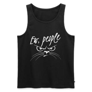 Ew People Cat Katze Katzenliebhaber Geschenk - Männer Premium Bio Tank Top - Schwarz - Vorne - AI Model Male 178 light (178cm)