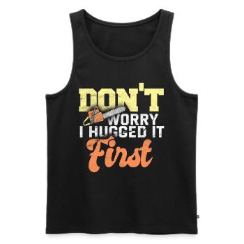 lumberjack - Men's Premium Organic Tank Top - black - Front - Michal (187cm)