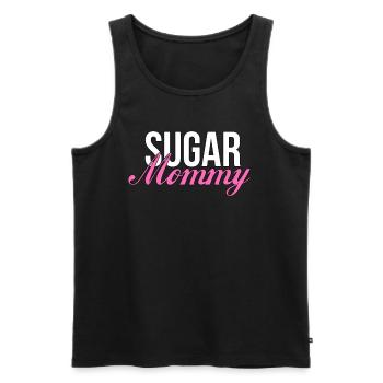 Sugar Mommy Momma Mama présente Toyboy - Débardeur bio Premium Homme - noir - Devant - AI Model Male 178 light (178cm)